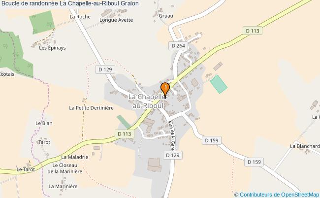 plan Boucle de randonnée La Chapelle-au-Riboul : 1 équipements