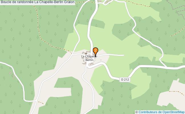 plan Boucle de randonnée La Chapelle-Bertin : 2 équipements