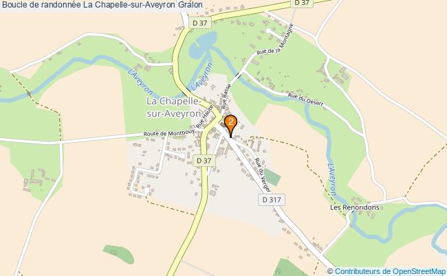plan Boucle de randonnée La Chapelle-sur-Aveyron : 2 équipements