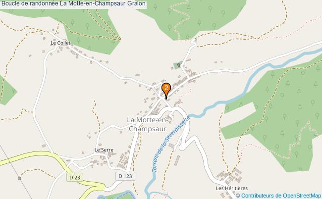 plan Boucle de randonnée La Motte-en-Champsaur : 2 équipements