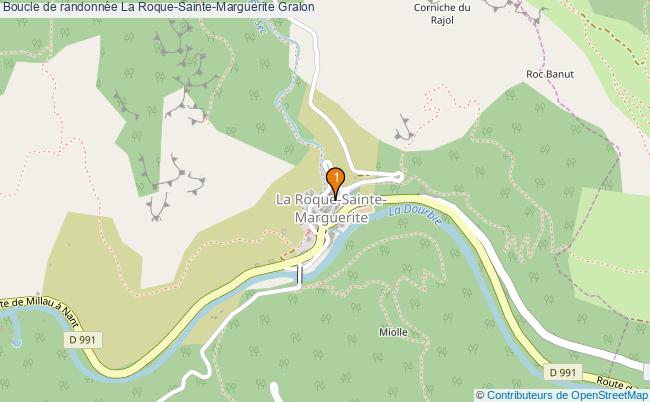 plan Boucle de randonnée La Roque-Sainte-Marguerite : 1 équipements