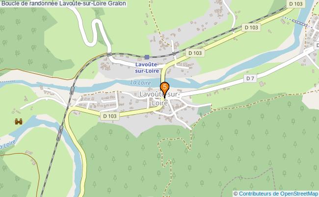 plan Boucle de randonnée Lavoûte-sur-Loire : 5 équipements