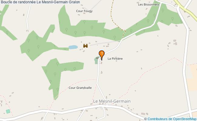 plan Boucle de randonnée Le Mesnil-Germain : 1 équipements