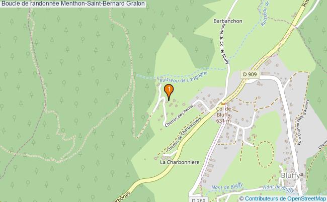 plan Boucle de randonnée Menthon-Saint-Bernard : 1 équipements