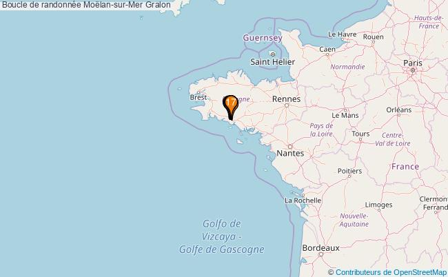 plan Boucle de randonnée Moëlan-sur-Mer : 17 équipements