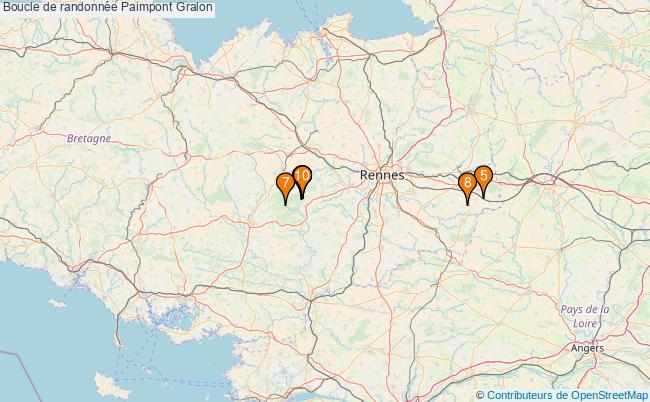 plan Boucle de randonnée Paimpont : 10 équipements
