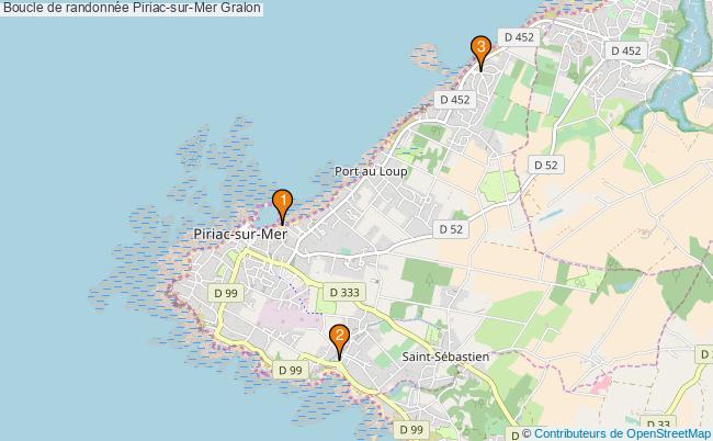 plan Boucle de randonnée Piriac-sur-Mer : 3 équipements