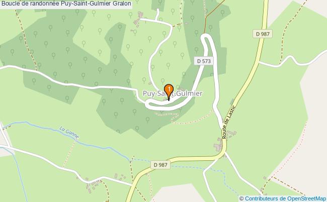 plan Boucle de randonnée Puy-Saint-Gulmier : 1 équipements