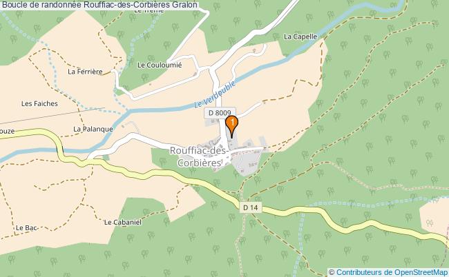 plan Boucle de randonnée Rouffiac-des-Corbières : 1 équipements