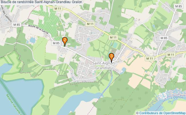 plan Boucle de randonnée Saint-Aignan-Grandlieu : 3 équipements