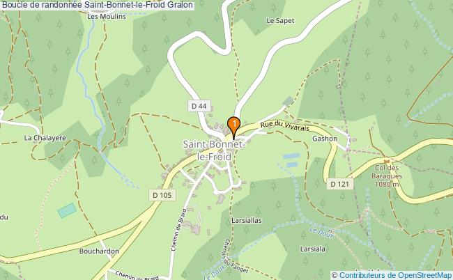 plan Boucle de randonnée Saint-Bonnet-le-Froid : 1 équipements