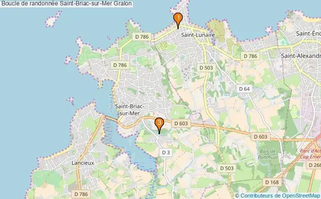 plan Boucle de randonnée Saint-Briac-sur-Mer : 3 équipements