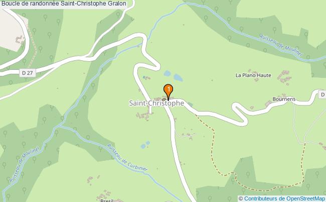 plan Boucle de randonnée Saint-Christophe : 1 équipements