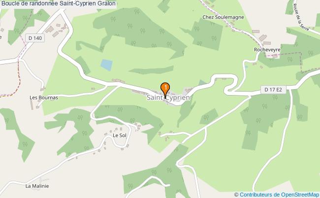 plan Boucle de randonnée Saint-Cyprien : 1 équipements
