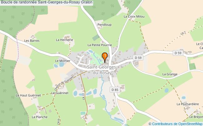 plan Boucle de randonnée Saint-Georges-du-Rosay : 1 équipements