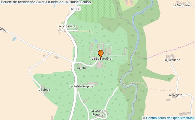 plan Boucle de randonnée Saint-Laurent-de-la-Plaine : 1 équipements