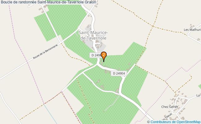 plan Boucle de randonnée Saint-Maurice-de-Tavernole : 2 équipements