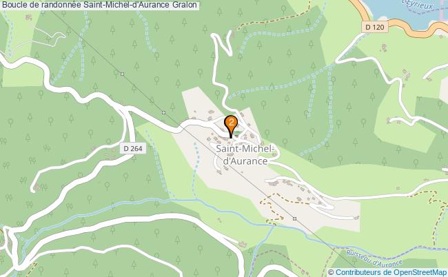 plan Boucle de randonnée Saint-Michel-d'Aurance : 2 équipements