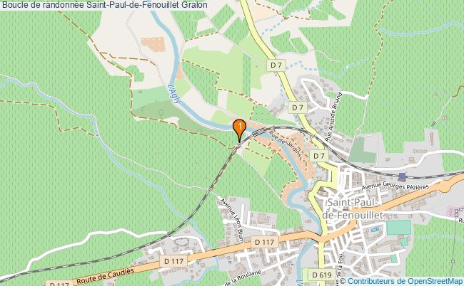 plan Boucle de randonnée Saint-Paul-de-Fenouillet : 1 équipements