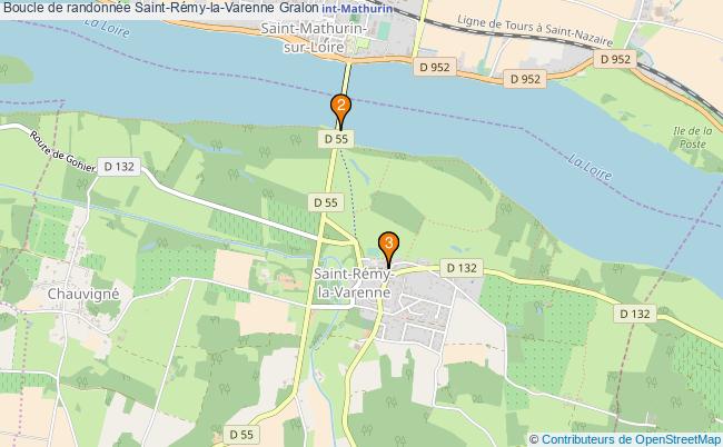 plan Boucle de randonnée Saint-Rémy-la-Varenne : 3 équipements