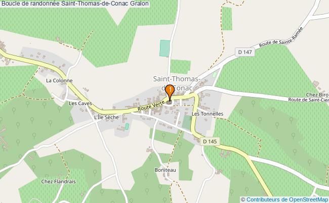 plan Boucle de randonnée Saint-Thomas-de-Conac : 1 équipements