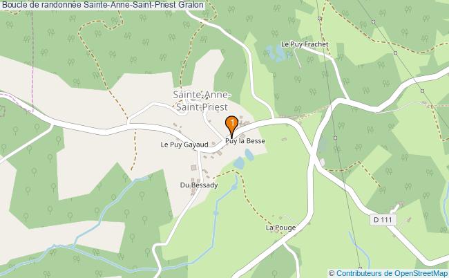 plan Boucle de randonnée Sainte-Anne-Saint-Priest : 1 équipements