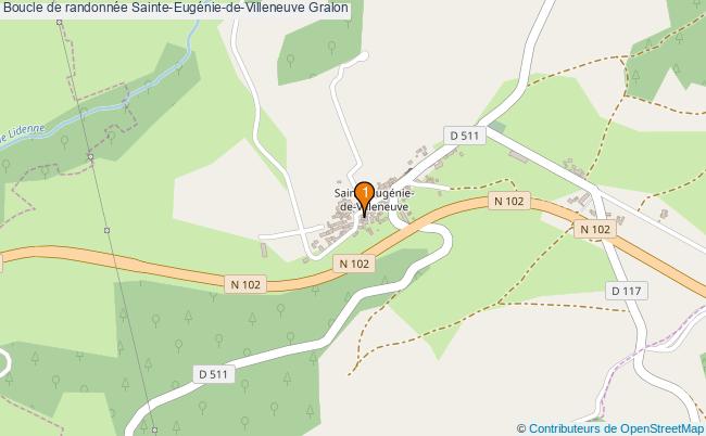 plan Boucle de randonnée Sainte-Eugénie-de-Villeneuve : 1 équipements