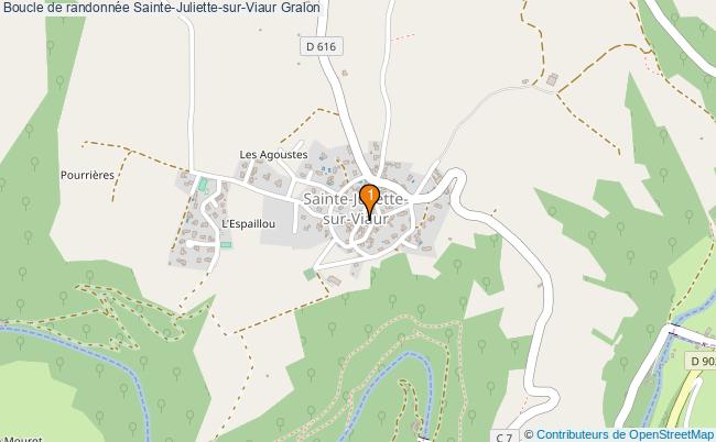plan Boucle de randonnée Sainte-Juliette-sur-Viaur : 1 équipements