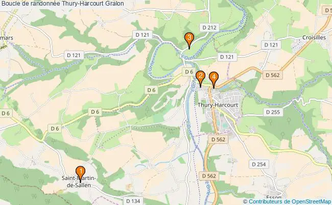 plan Boucle de randonnée Thury-Harcourt : 4 équipements