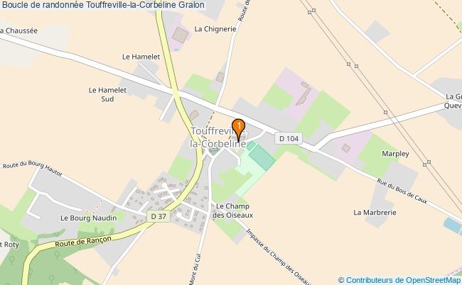 plan Boucle de randonnée Touffreville-la-Corbeline : 1 équipements