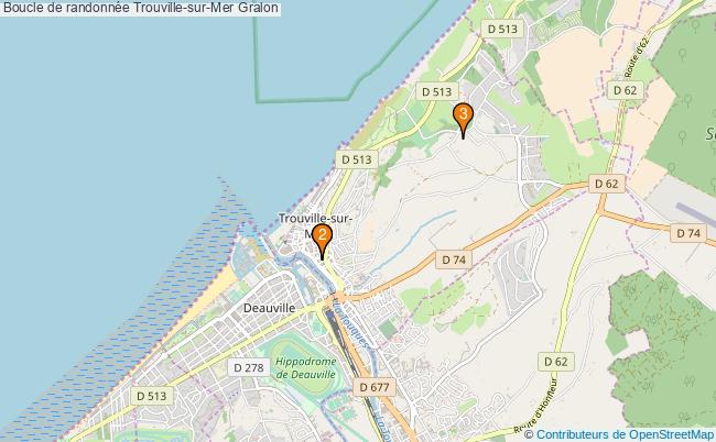 plan Boucle de randonnée Trouville-sur-Mer : 3 équipements