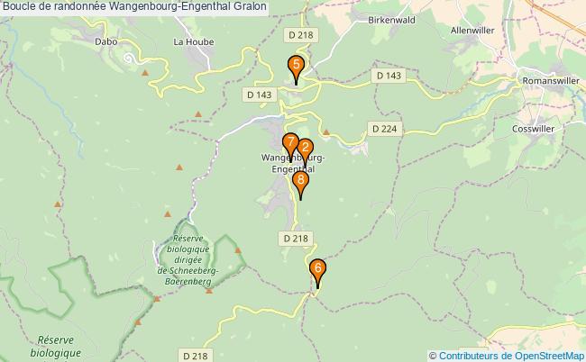 plan Boucle de randonnée Wangenbourg-Engenthal : 8 équipements