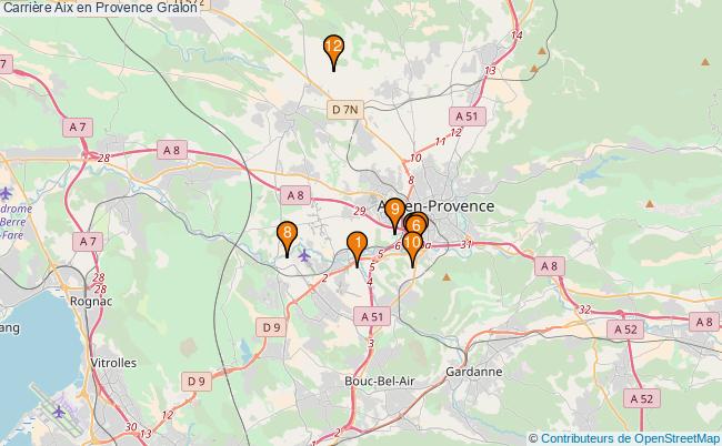 plan Carrière Aix en Provence : 12 équipements