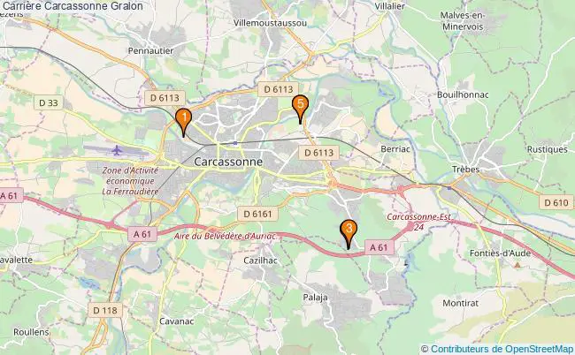 plan Carrière Carcassonne : 5 équipements