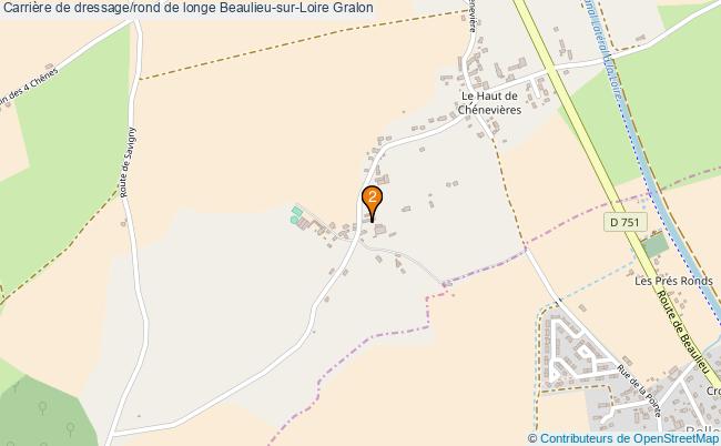 plan Carrière de dressage/rond de longe Beaulieu-sur-Loire : 2 équipements