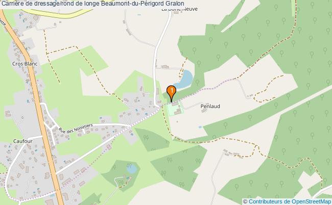 plan Carrière de dressage/rond de longe Beaumont-du-Périgord : 1 équipements