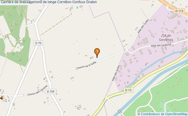 plan Carrière de dressage/rond de longe Cornillon-Confoux : 1 équipements