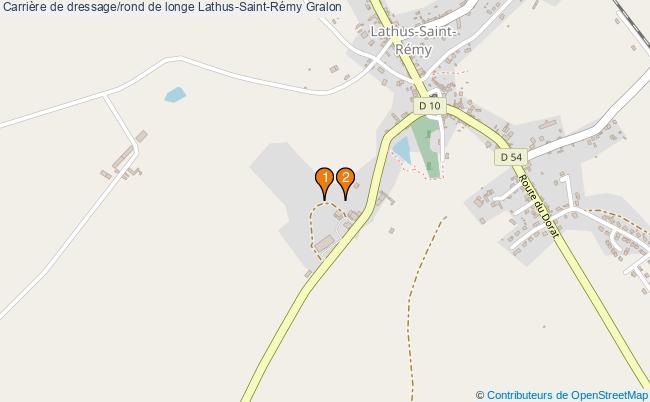 plan Carrière de dressage/rond de longe Lathus-Saint-Rémy : 2 équipements