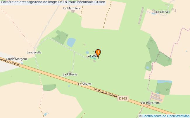 plan Carrière de dressage/rond de longe Le Louroux-Béconnais : 1 équipements