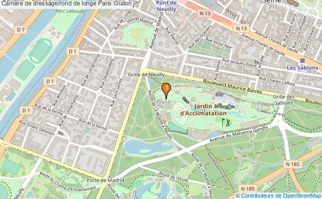plan Carrière de dressage/rond de longe Paris : 1 équipements