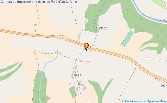 plan Carrière de dressage/rond de longe Pont-d'Ouilly : 1 équipements