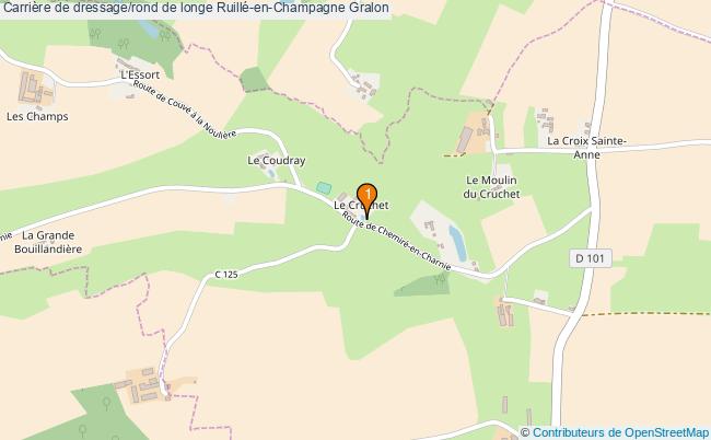 plan Carrière de dressage/rond de longe Ruillé-en-Champagne : 1 équipements