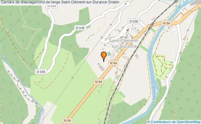 plan Carrière de dressage/rond de longe Saint-Clément-sur-Durance : 1 équipements