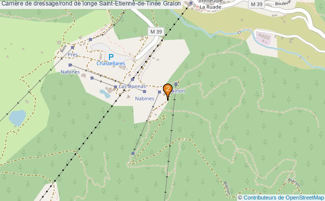 plan Carrière de dressage/rond de longe Saint-Etienne-de-Tinée : 2 équipements