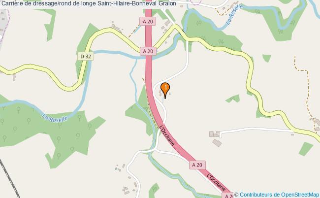 plan Carrière de dressage/rond de longe Saint-Hilaire-Bonneval : 1 équipements