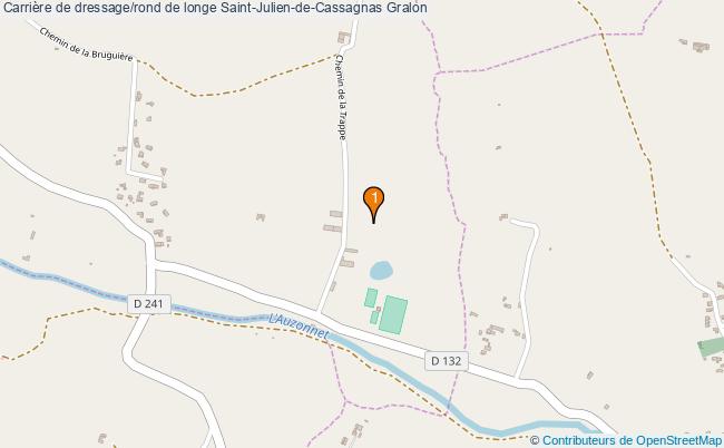 plan Carrière de dressage/rond de longe Saint-Julien-de-Cassagnas : 1 équipements