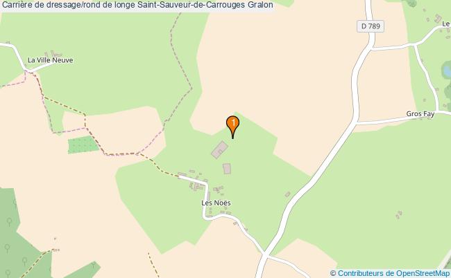 plan Carrière de dressage/rond de longe Saint-Sauveur-de-Carrouges : 1 équipements