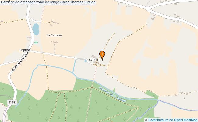 plan Carrière de dressage/rond de longe Saint-Thomas : 1 équipements