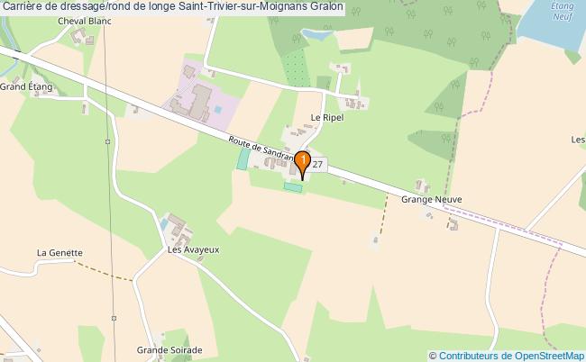 plan Carrière de dressage/rond de longe Saint-Trivier-sur-Moignans : 1 équipements