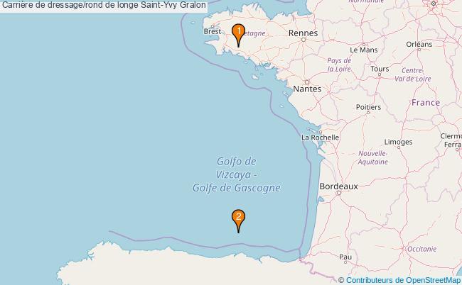 plan Carrière de dressage/rond de longe Saint-Yvy : 2 équipements